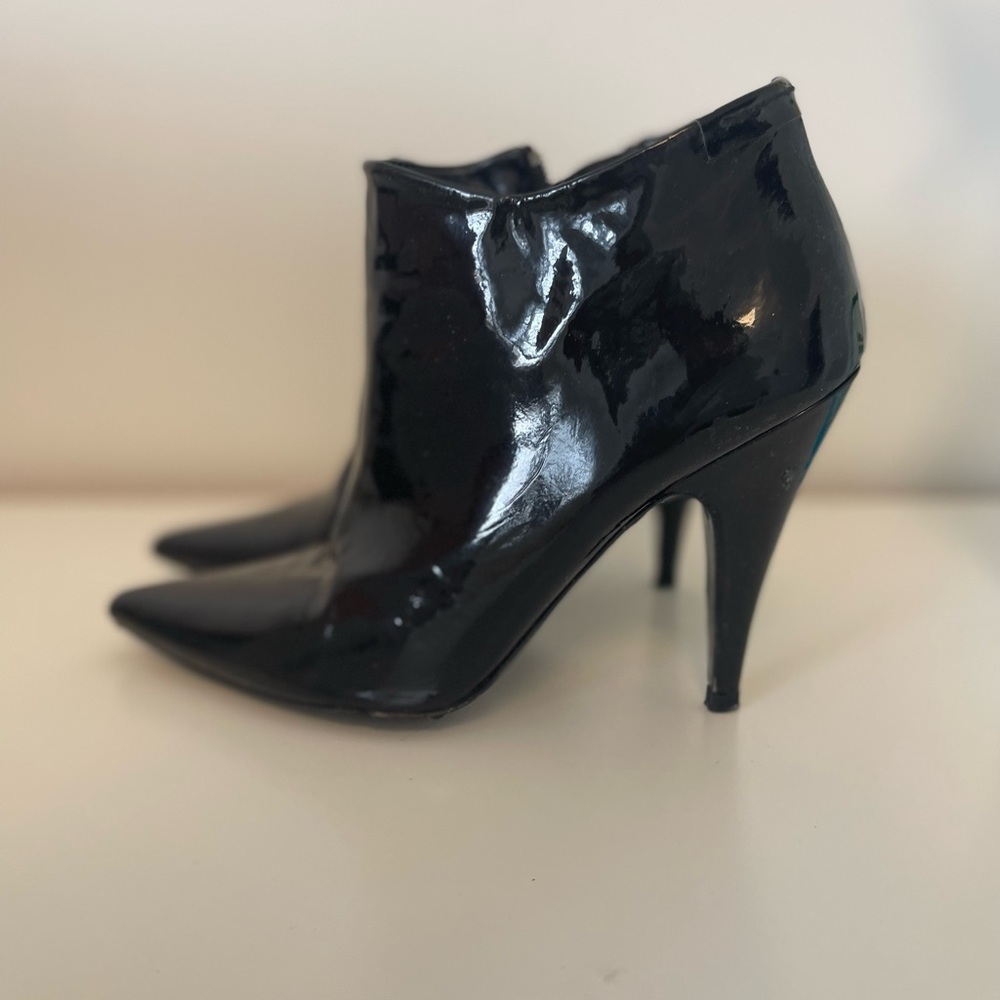 Pedro Garcia Patent Leather Ankle Boots